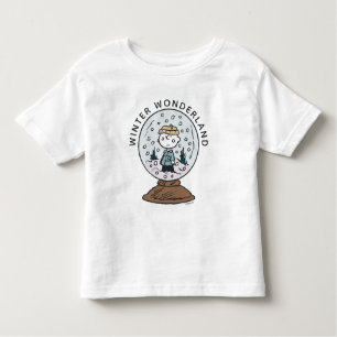 T-shirt Pour Les Tous Petits cacahuètes Charlie Brown Snow Globe