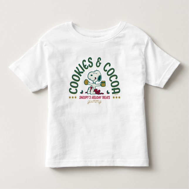 T-shirt Pour Les Tous Petits cacahuètes | Cookies et cacao Snoopy (Devant)
