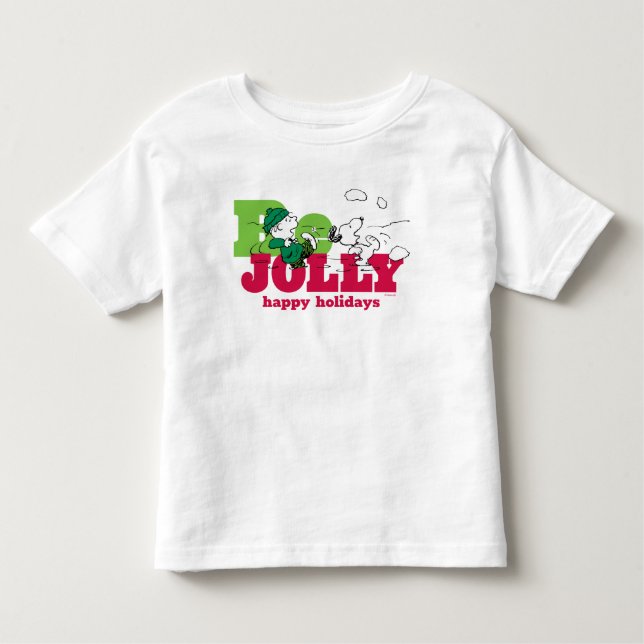T-shirt Pour Les Tous Petits cacahuètes | Linus & Snoopy Be Jolly (Devant)