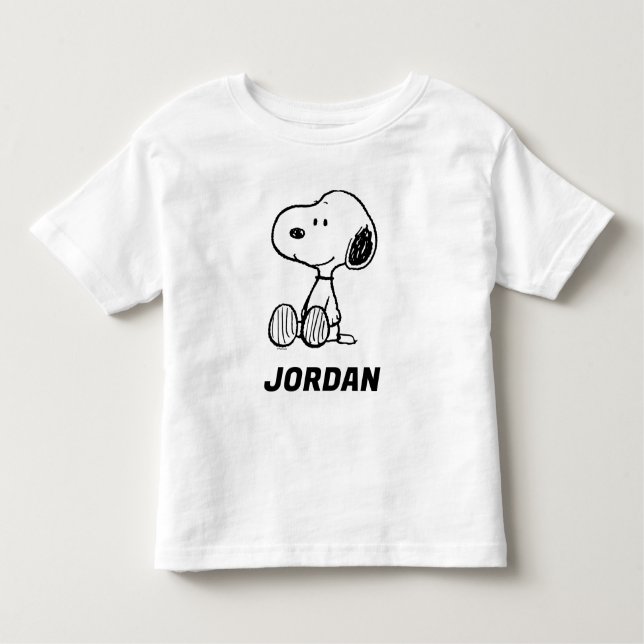 T-shirt Pour Les Tous Petits cacahuètes | Snoopy Ajoutez Votre Nom (Devant)