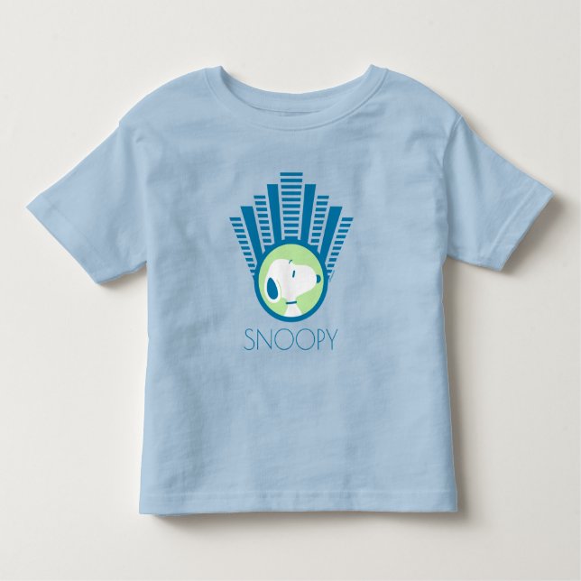 T-shirt Pour Les Tous Petits cacahuètes | Snoopy Blue Deco Dreams (Devant)
