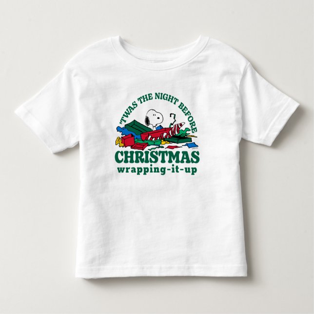 T-shirt Pour Les Tous Petits cacahuètes | Snoopy 'C'était la nuit avant Noël (Devant)