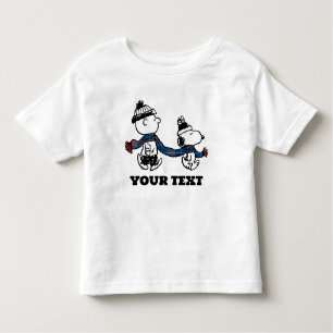 T-shirt Pour Les Tous Petits cacahuètes   Snoopy & Charlie Brown Winter Scarf