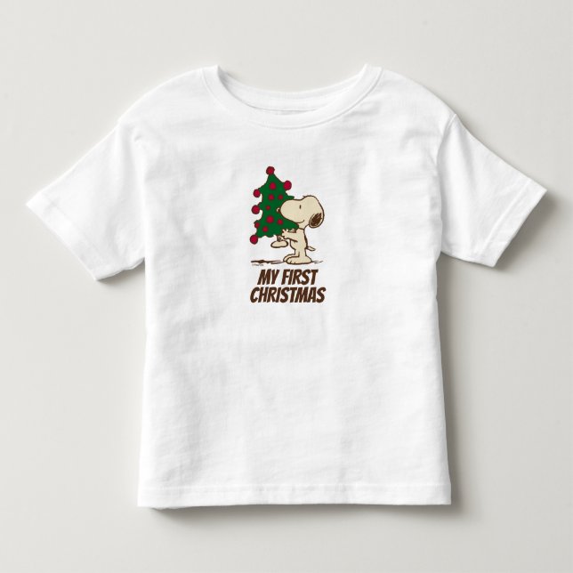 T-shirt Pour Les Tous Petits cacahuètes | Snoopy Christmas Tree (Devant)
