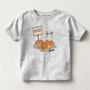 T-shirt Pour Les Tous Petits cacahuètes   Snoopy Citrouille Patch Boo!