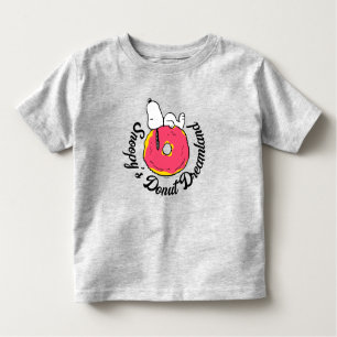 T-shirt Pour Les Tous Petits cacahuètes   Snoopy Donut rose