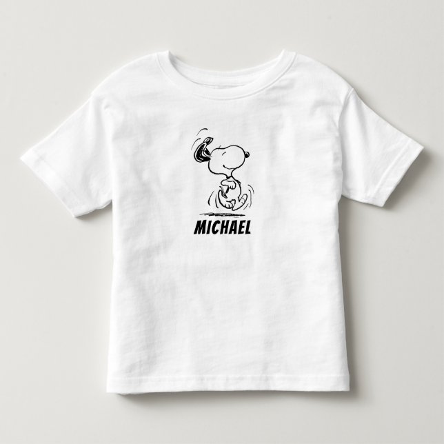 T-shirt Pour Les Tous Petits cacahuètes | Snoopy Happy Dance (Devant)