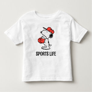 T-shirt Pour Les Tous Petits cacahuètes   Snoopy Making the Catch