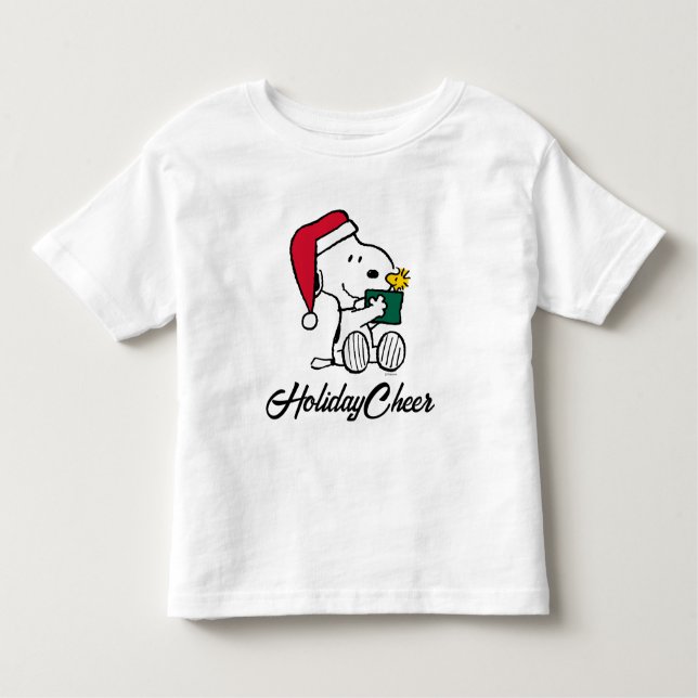 T-shirt Pour Les Tous Petits cacahuètes | Snoopy Père Noël & Woodstock Cadeau (Devant)