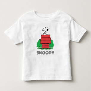 T-shirt Pour Les Tous Petits cacahuètes Snoopy reposant sur la niche