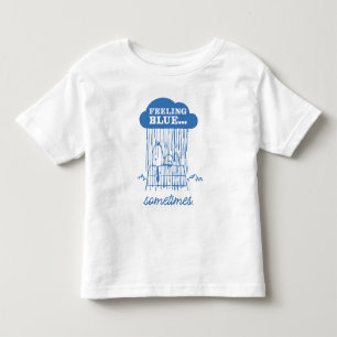 T-shirt Pour Les Tous Petits cacahuètes Snoopy Sentiment Bleu Est OK Aussi