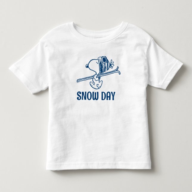 T-shirt Pour Les Tous Petits cacahuètes | Snoopy Ski Trip | Ajouter un nom (Devant)