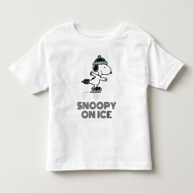 T-shirt Pour Les Tous Petits cacahuètes | Snoopy Sur La Glace (Devant)