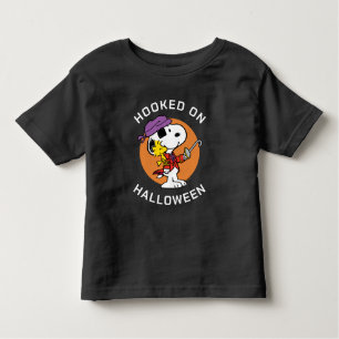 T-shirt Pour Les Tous Petits cacahuètes   Snoopy & Woodstock accroché à Hallowe