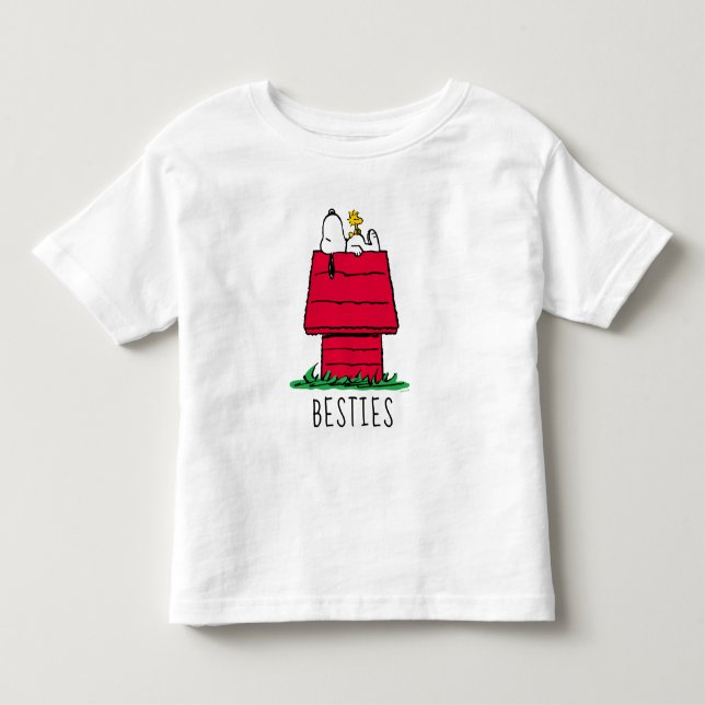T-shirt Pour Les Tous Petits cacahuètes | Snoopy & Woodstock Doghouse (Devant)