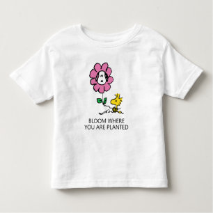 T-shirt Pour Les Tous Petits cacahuètes   Snoopy & Woodstock Flower