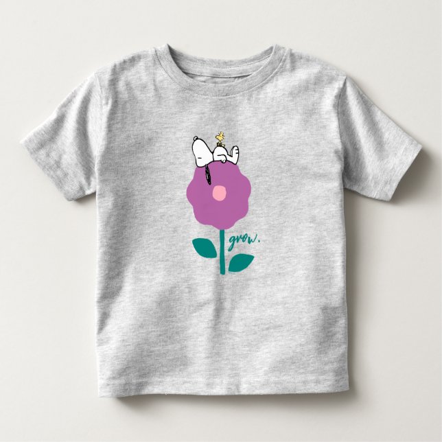 T-shirt Pour Les Tous Petits cacahuètes | Snoopy & Woodstock Flower Whististle (Devant)