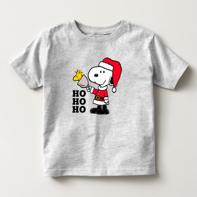 T-shirt Pour Les Tous Petits cacahuètes | Snoopy & Woodstock Ho Ho Ho (Devant)