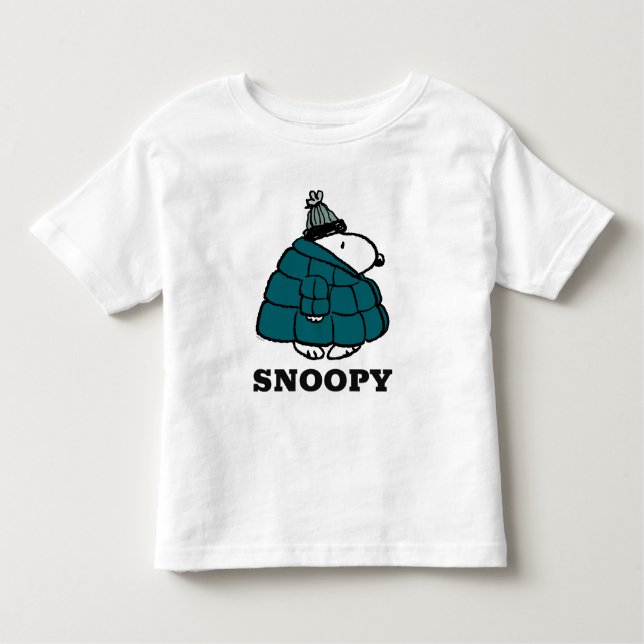 T-shirt Pour Les Tous Petits cacahuètes | Veste Snoopy Winter Puffer (Devant)