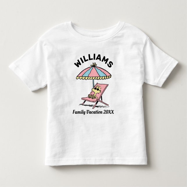 T-shirt Pour Les Tous Petits cacahuètes | Woodstock Beach Vacances en famille (Devant)