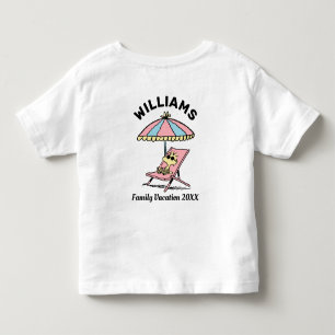 T-shirt Pour Les Tous Petits cacahuètes Woodstock Beach Vacances en famille