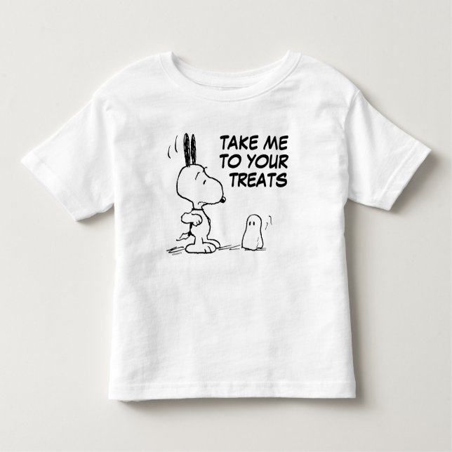 T-shirt Pour Les Tous Petits cacahuètes | Woodstock Scares Snoopy (Devant)