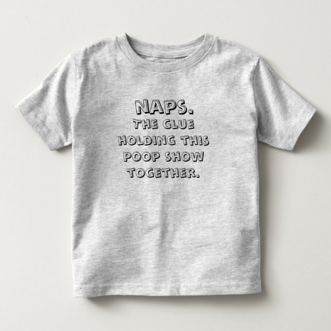 T-shirt Pour Les Tous Petits Cachera La Colle Tenant Ce Poop Montrer Ensemble (Devant)