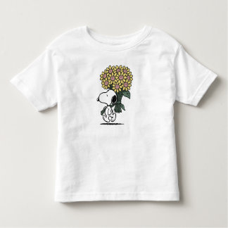 T-shirt Pour Les Tous Petits Cachou Snoopy Fleur Rose Marguerite