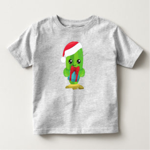 T-shirt Pour Les Tous Petits Cactus de Noël, Cactus mignons, Chapeau de Père No