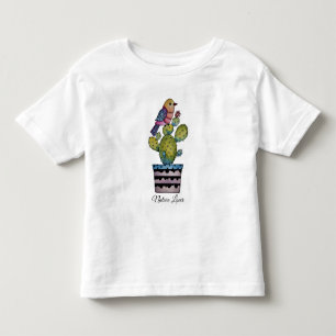 T-shirt Pour Les Tous Petits Cactus Et Arc-En-Ciel En Aquarelle