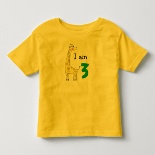 T-shirt Pour Les Tous Petits Cadeau garçon/fille de 3e anniversaire (girafe mig