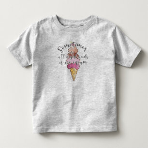 T-shirt Pour Les Tous Petits Cadeau pour amatrice de glace fille a besoin de gl