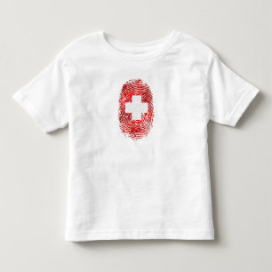 T-shirt Pour Les Tous Petits Cadeaux suisses de drapeau de la Suisse