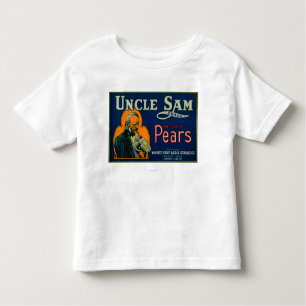 T-shirt Pour Les Tous Petits Caisse LabelWapato, WA de poire d'Oncle Sam