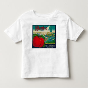 T-shirt Pour Les Tous Petits Caisse LabelYakima, WA de Colombie Apple