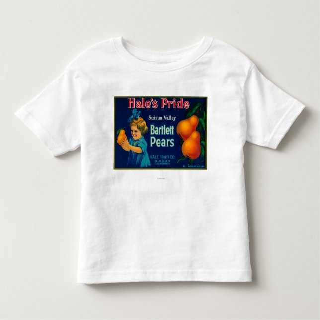 T-shirt Pour Les Tous Petits Caisse vigoureuse LabelSuisun, CA de poire de (Devant)