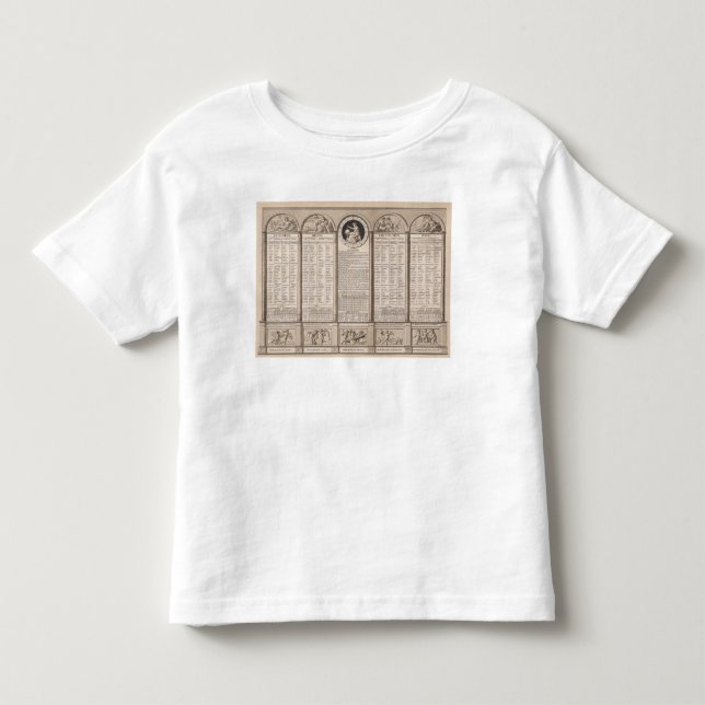 T-shirt Pour Les Tous Petits Calendrier républicain, 1794 (Devant)