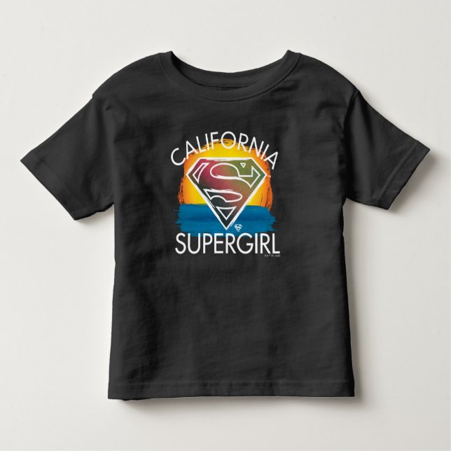 T-shirt Pour Les Tous Petits California Supergirl Sunset Graphic (Devant)