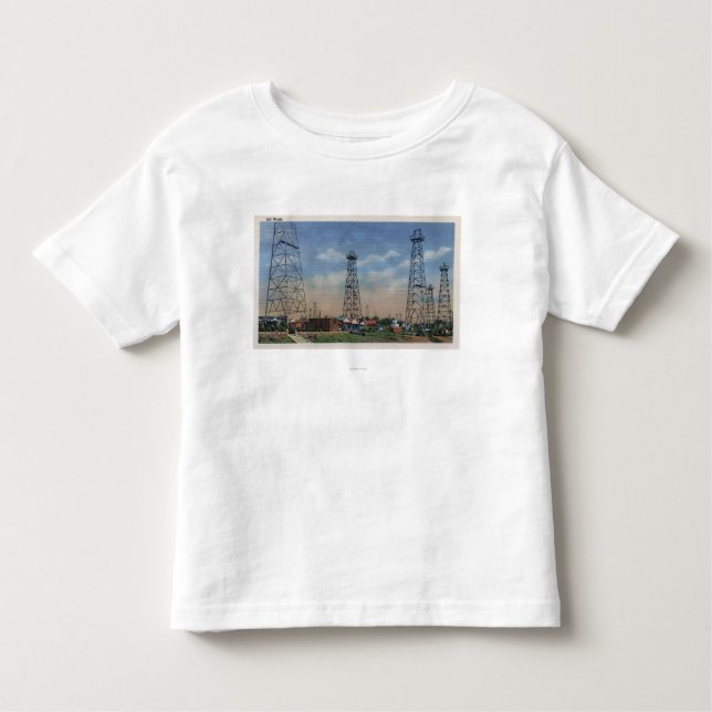 T-shirt Pour Les Tous Petits CaliforniaView des puits de pétrole (Devant)