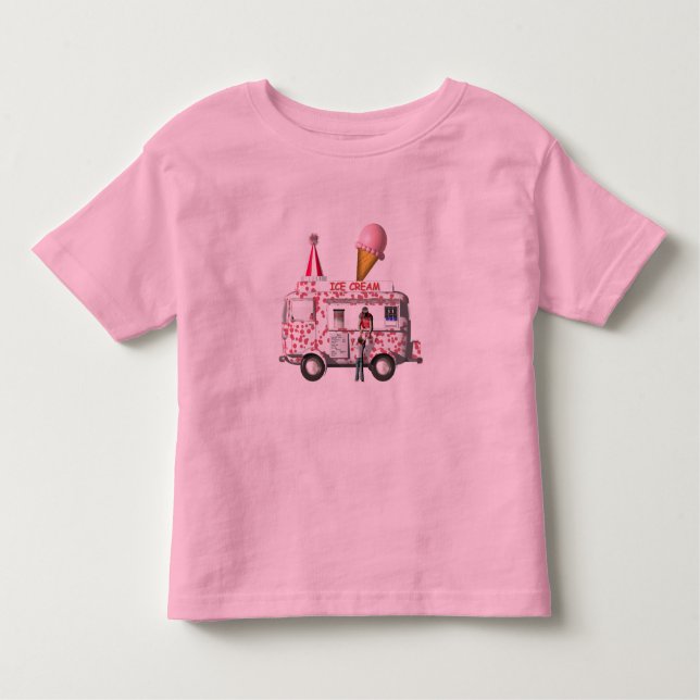 T-shirt Pour Les Tous Petits Camion à glace (Devant)