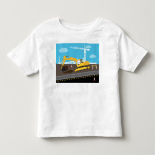 T-shirt Pour Les Tous Petits Camion à Pelle Camions de Construction Chantier