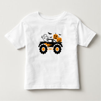 T-shirt Pour Les Tous Petits Camion citrouille Monster