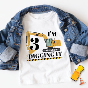 T-shirt Pour Les Tous Petits Camion de chantier mignon pour une fête d'annivers