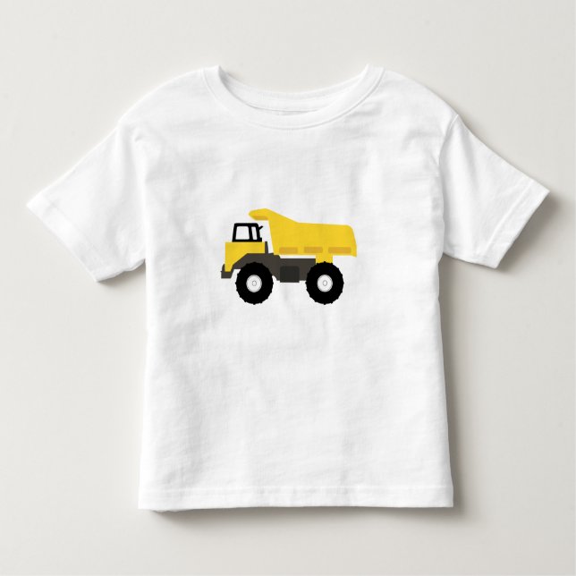 T-shirt Pour Les Tous Petits Camion de construction (Devant)