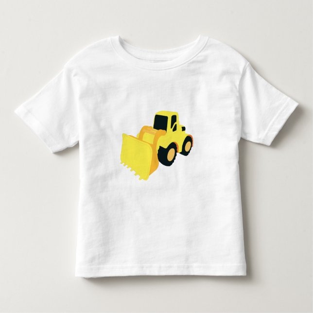 T-shirt Pour Les Tous Petits Camion de construction de chargeur frontal (Devant)
