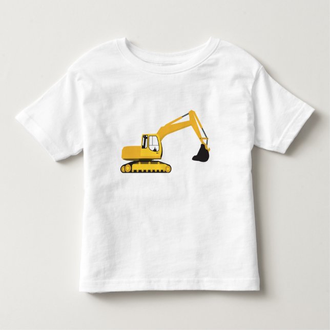 T-shirt Pour Les Tous Petits Camion de construction de l'excavateur (Devant)