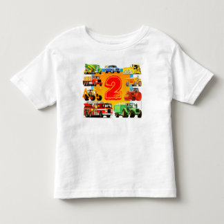 T-shirt Pour Les Tous Petits Camion de construction pour le 2e anniversaire du