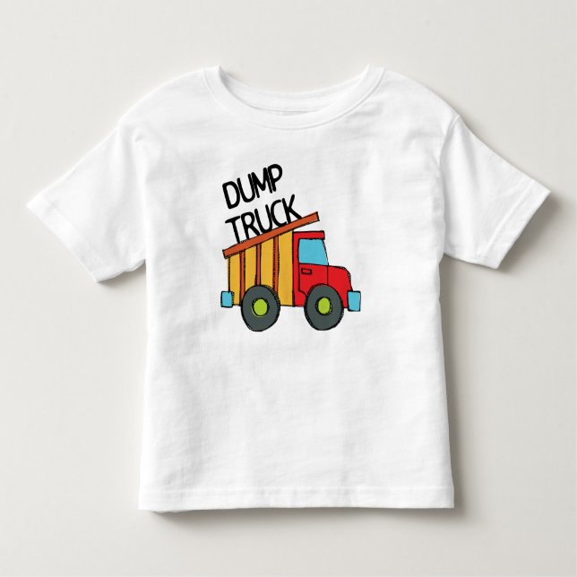 T-shirt Pour Les Tous Petits Camion de vidange (Devant)