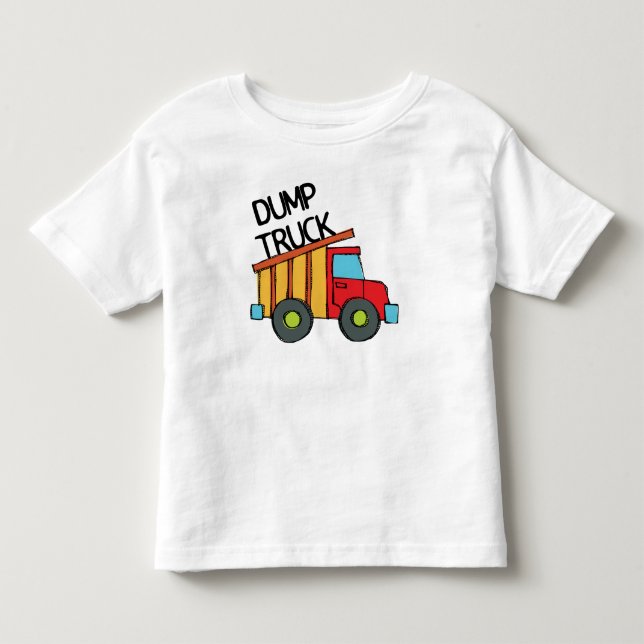 T-shirt Pour Les Tous Petits Camion de vidange (Devant)