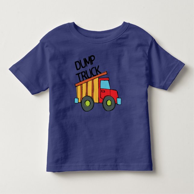T-shirt Pour Les Tous Petits Camion de vidange (Devant)